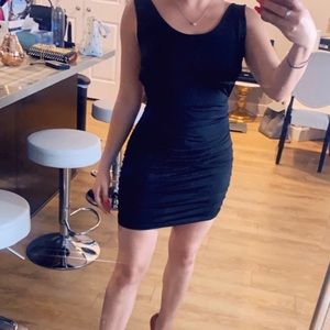 Black Open-Back Mini Dress